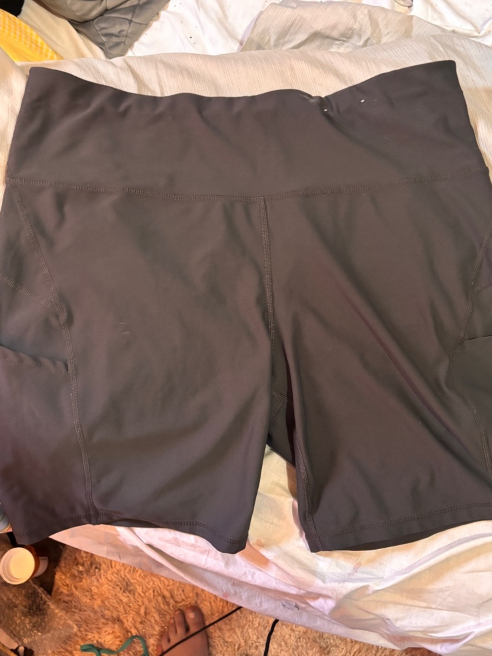 Women’s High-Waist Black Active stretchy com pression Shorts